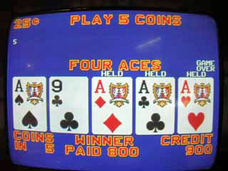 Aces on a Double Bonus Poker Machine