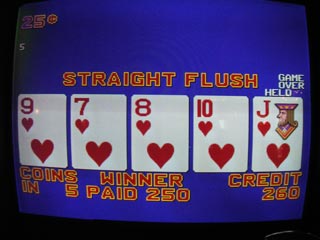 An unusual straight flush -- held just a jack