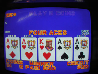 And a third set of Aces later on the same machine ...