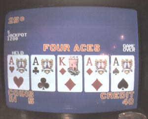 Bob's only set of White Hot aces, holding one...
